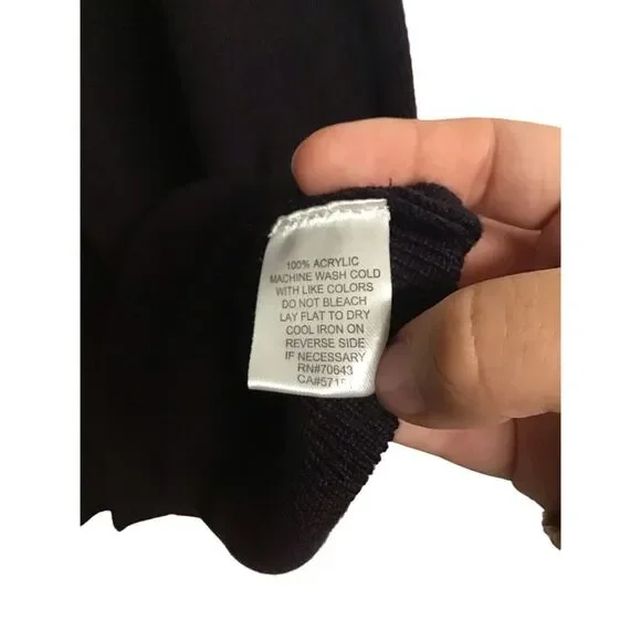 Jessica H Dark Purple Long Sleeve Sweater Dress Women's Size Medium - Picture 5 of 5